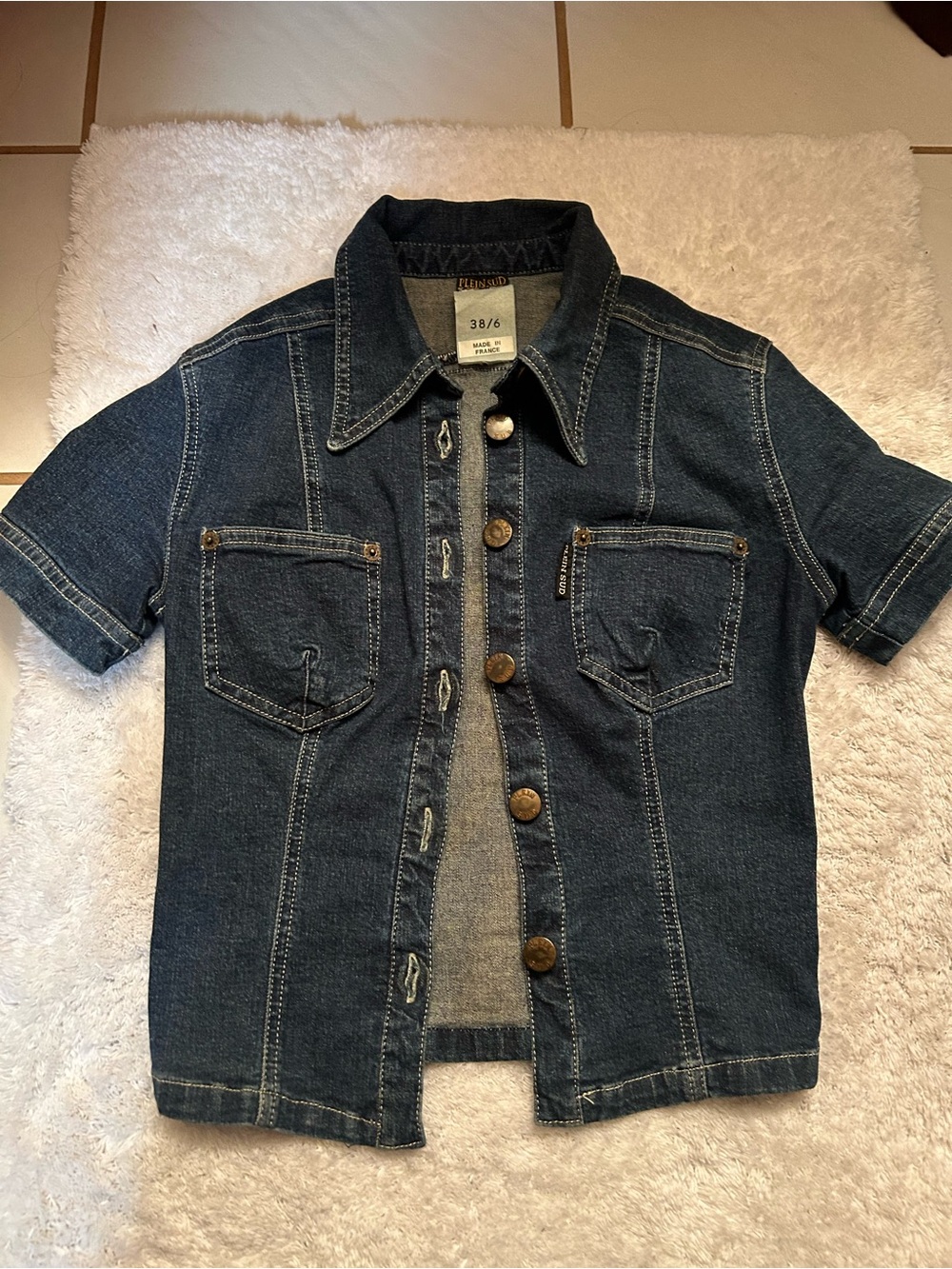 Women’s Blue Denim Button Up Shirt